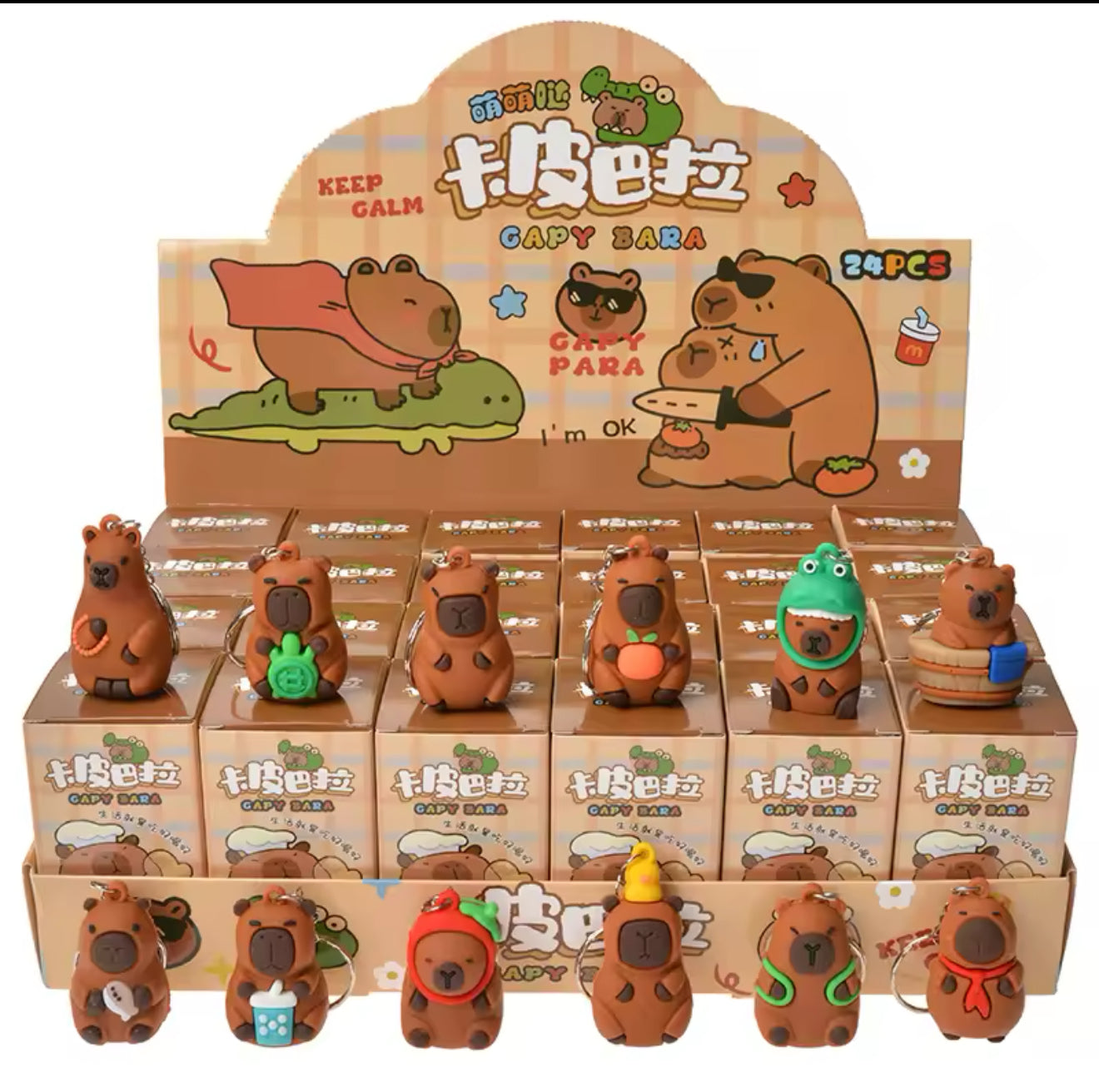 Capybara blind box keychain