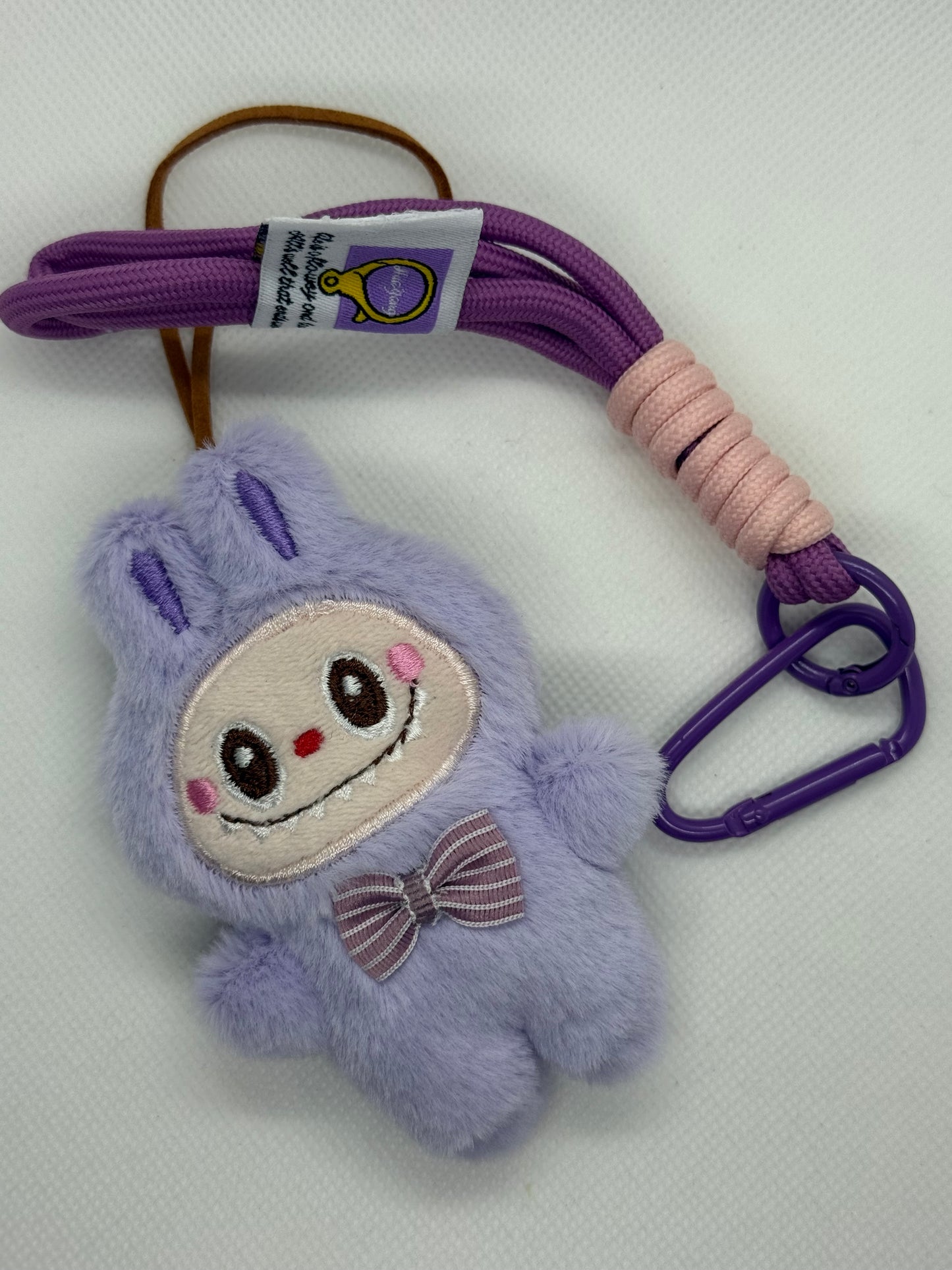 Labubu double lanyard purple
