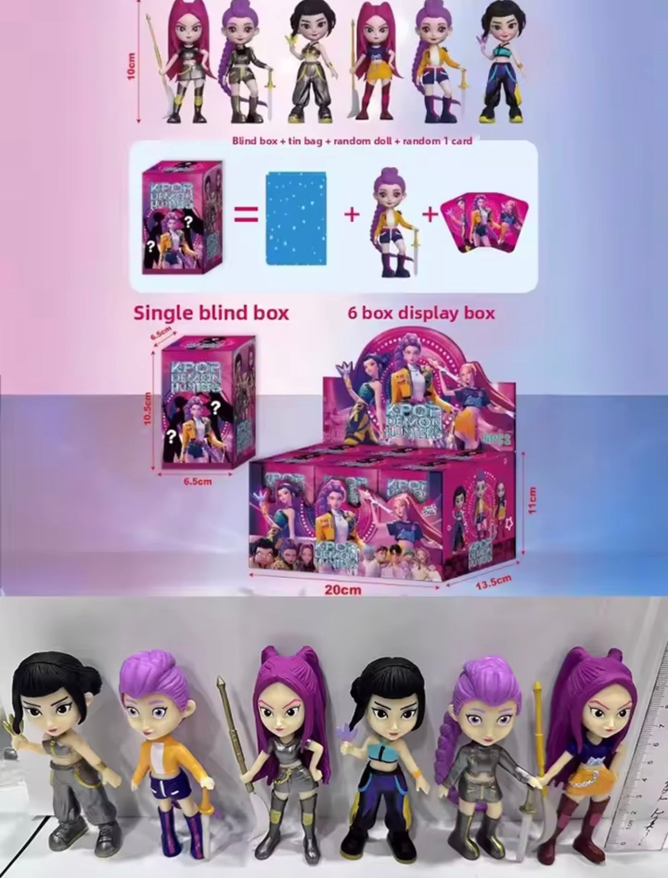 K-pop Demon hunter figurines