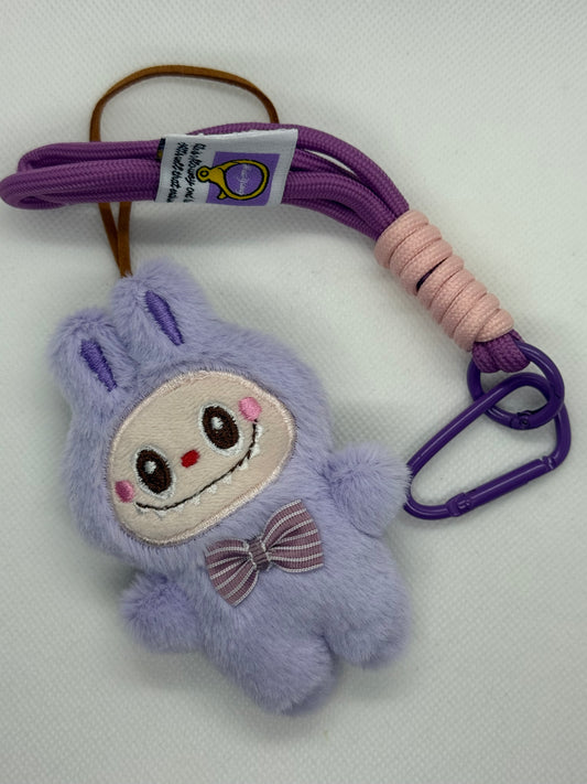 Labubu double lanyard purple