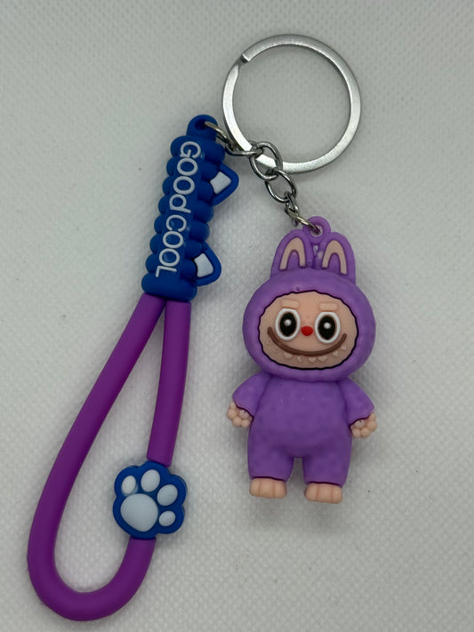 Labubu purple keychain